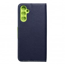 Husă Samsung Galaxy A14 Fancy Book Tip Carte cu Magnet și 2 Sloturi Card + Buzunar - Albastru