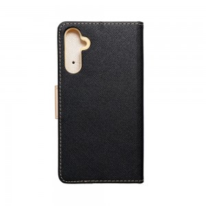Husă Samsung Galaxy A34 Fancy Book Tip Carte cu Magnet și 2 Sloturi Card + Buzunar - Negru