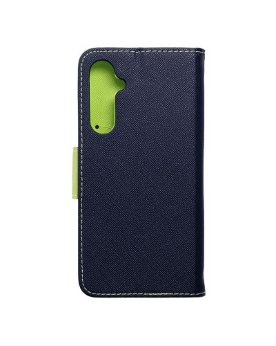Husă Samsung Galaxy S23 FE Fancy Book Tip Carte cu Magnet și 2 Sloturi Card + Buzunar - Albastru
