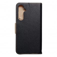 Husă Samsung Galaxy S23 FE Fancy Book Tip Carte cu Magnet și 2 Sloturi Card + Buzunar - Negru