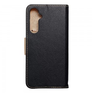 Husă Samsung Galaxy S23 FE Fancy Book Tip Carte cu Magnet și 2 Sloturi Card + Buzunar - Negru
