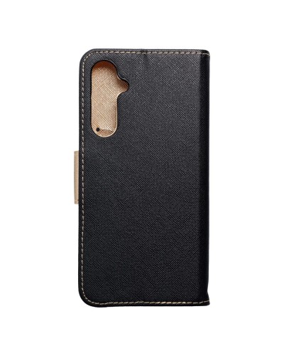 Husă Samsung Galaxy S23 FE Fancy Book Tip Carte cu Magnet și 2 Sloturi Card + Buzunar - Negru