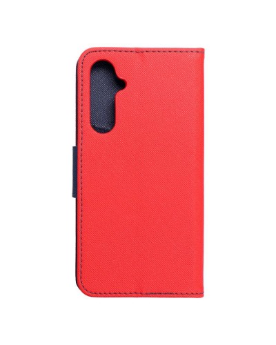 Husă Samsung Galaxy S23 FE Fancy Book Tip Carte cu Magnet și 2 Sloturi Card + Buzunar - Roșu