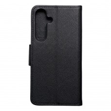 Husă Samsung Galaxy S24 Plus Fancy Book Tip Carte cu Magnet și 2 Sloturi Card + Buzunar - Negru