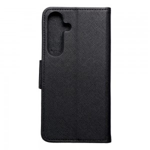 Husă Samsung Galaxy S24 Plus Fancy Book Tip Carte cu Magnet și 2 Sloturi Card + Buzunar - Negru