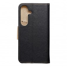 Husă Samsung Galaxy S24 Fancy Book Tip Carte cu Magnet și 2 Sloturi Card + Buzunar - Negru