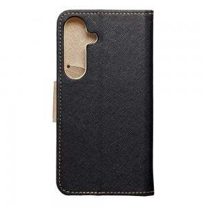 Husă Samsung Galaxy S24 Fancy Book Tip Carte cu Magnet și 2 Sloturi Card + Buzunar - Negru