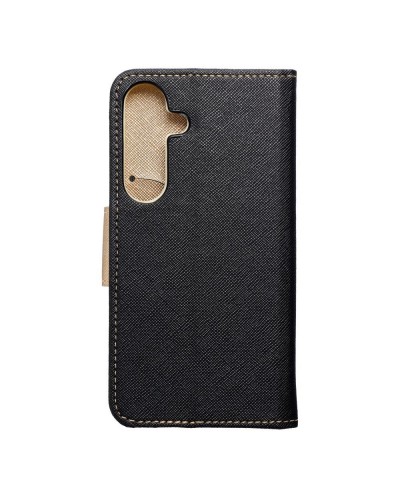 Husă Samsung Galaxy S24 Fancy Book Tip Carte cu Magnet și 2 Sloturi Card + Buzunar - Negru