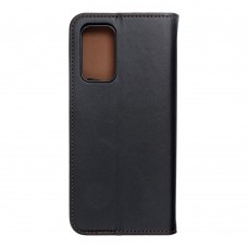 Husă Piele Naturală Samsung Galaxy A23 5G MANGUSTA Leather Book PRO, Tip Carte cu Stand și Slot Card - Negru