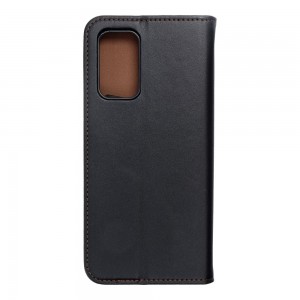 Husă Piele Naturală Samsung Galaxy A23 5G MANGUSTA Leather Book PRO, Tip Carte cu Stand și Slot Card - Negru