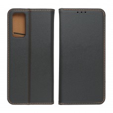 Husă Piele Naturală Samsung Galaxy A23 5G MANGUSTA Leather Book PRO, Tip Carte cu Stand și Slot Card - Negru