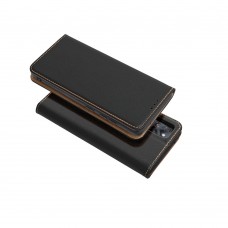 Husă Piele Naturală Samsung Galaxy A23 5G MANGUSTA Leather Book PRO, Tip Carte cu Stand și Slot Card - Negru