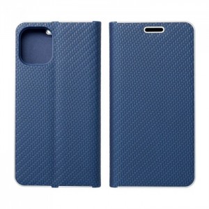 Husă Samsung Galaxy Note 20 Ultra Forcell Luna Book tip carte, ramă metalică, Albastru