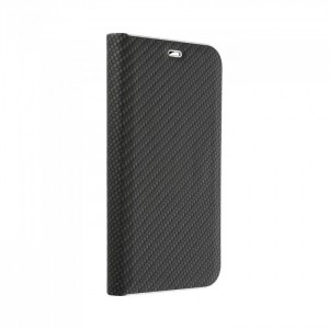 Husă Samsung Galaxy Note 20 Ultra Forcell Luna Book tip carte, ramă metalică, Negru