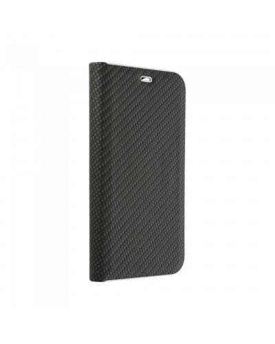 Husă Samsung Galaxy Note 20 Ultra Forcell Luna Book tip carte, ramă metalică, Negru