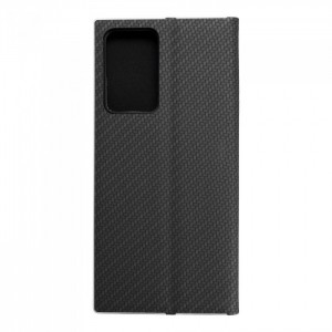 Husă Samsung Galaxy Note 20 Ultra Forcell Luna Book tip carte, ramă metalică, Negru