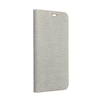 Husă Samsung Galaxy A53 5G Forcell Luna Book tip carte, ramă metalică, Argintiu