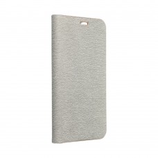 Husă Samsung Galaxy A53 5G Forcell Luna Book tip carte, ramă metalică, Argintiu