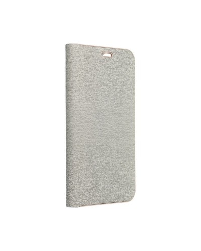 Husă Samsung Galaxy A53 5G Forcell Luna Book tip carte, ramă metalică, Argintiu