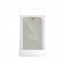 Husă Samsung Galaxy A53 5G Forcell Luna Book tip carte, ramă metalică, Argintiu