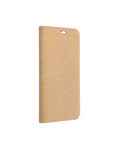 Husă Samsung Galaxy A53 5G Forcell Luna Book tip carte, ramă metalică, Auriu