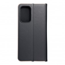 Husă Samsung Galaxy A53 5G Forcell Luna Book tip carte, ramă metalică, Negru