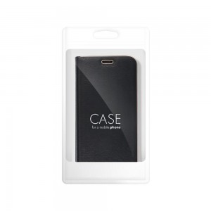 Husă Samsung Galaxy A53 5G Forcell Luna Book tip carte, ramă metalică, Negru