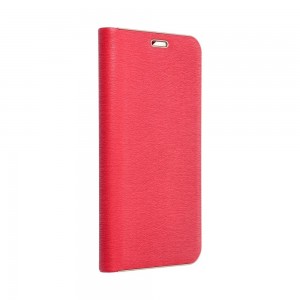 Husă Samsung Galaxy A53 5G Forcell Luna Book tip carte, ramă metalică, Rosu