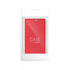 Husă Samsung Galaxy A53 5G Forcell Luna Book tip carte, ramă metalică, Rosu