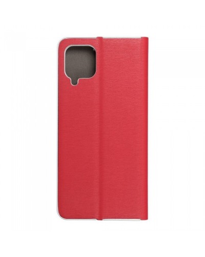 Husă Samsung Galaxy A22 4G Forcell Luna Book tip carte, ramă metalică, Rosu