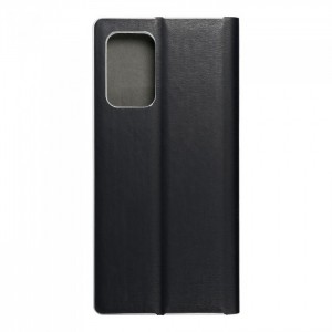 Husă Samsung Galaxy A72 Forcell Luna Book tip carte, ramă metalică, Negru