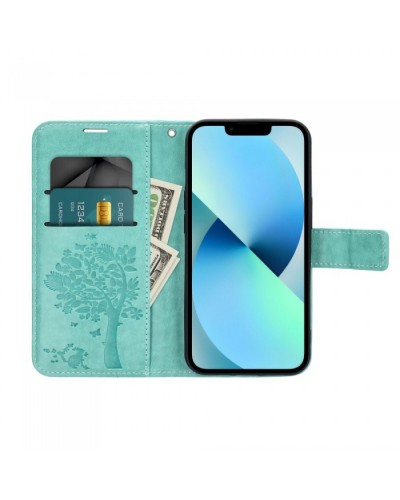 Husă Samsung Galaxy A03s Mezzo Book tip carte, Mandala green Husă Samsung Galaxy A03s Mezzo Book tip carte, Mandala green