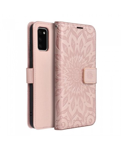 Husă Samsung Galaxy A03s Mezzo Book tip carte, Mandala pink Husă Samsung Galaxy A03s Mezzo Book tip carte, Mandala pink