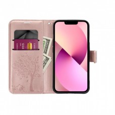Husă Samsung Galaxy A03s Mezzo Book tip carte, Spring pink