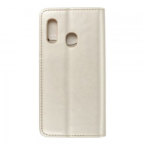 Husă Samsung Galaxy A20e Magnet Case tip carte, Gold