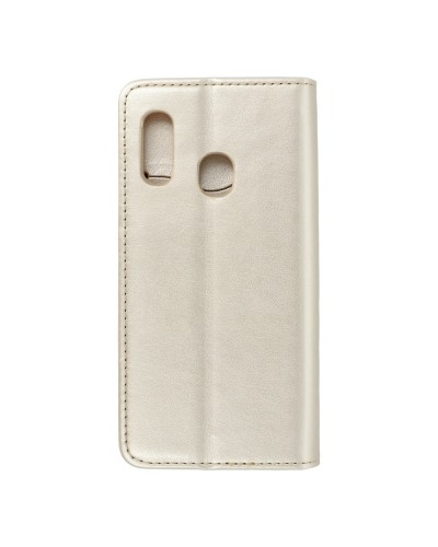 Husă Samsung Galaxy A20e Magnet Case tip carte, Gold