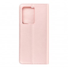 Husă Samsung Galaxy S20 Ultra Magnet Case tip carte, Rose gold