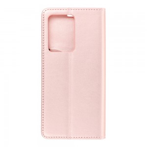 Husă Samsung Galaxy S20 Ultra Magnet Case tip carte, Rose gold