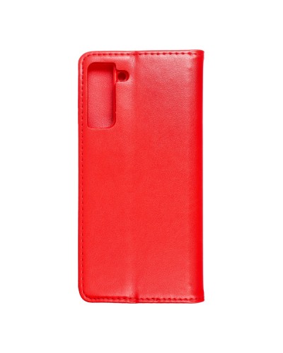 Husă Samsung Galaxy S21 Plus Magnet Case tip carte, Rosu