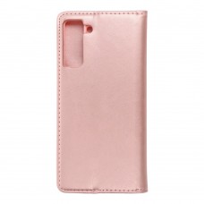 Husă Samsung Galaxy S21 Plus Magnet Case tip carte, Rose gold