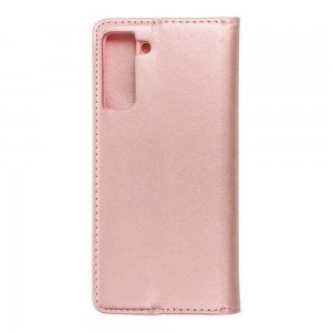 Husă Samsung Galaxy S21 Plus Magnet Case tip carte, Rose gold