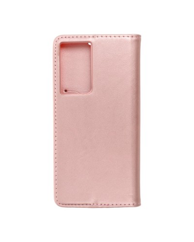 Husă Samsung Galaxy S21 Ultra Magnet Case tip carte, Rose gold