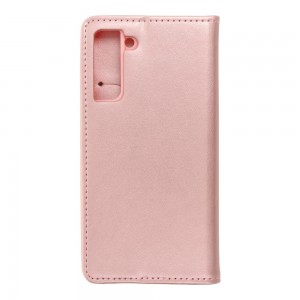 Husă Samsung Galaxy S21 Magnet Case tip carte, Rose gold