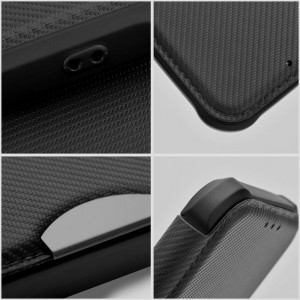 Husă Tip Carte Samsung Galaxy A13 5G / A04s MANGUSTA RAZOR Book Antișoc cu Stand și Slot Card - Negru