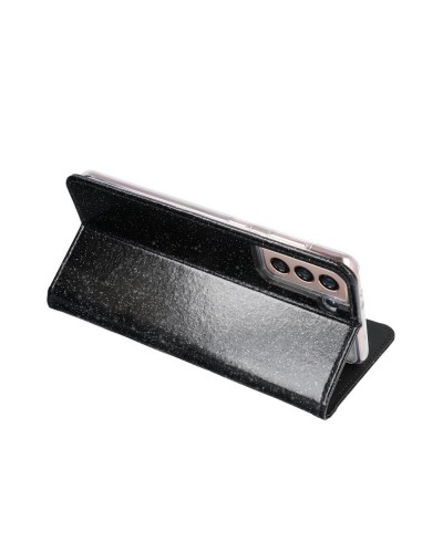 Husă Samsung Galaxy A02s Shining Case Book tip carte, Negru