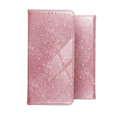 Husă Samsung Galaxy A02s Shining Case Book tip carte, Roz