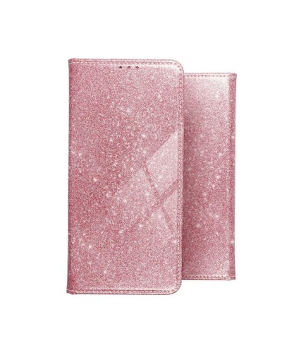 Husă Samsung Galaxy A02s Shining Case Book tip carte, Roz