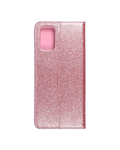 Husă Samsung Galaxy A02s Shining Case Book tip carte, Roz