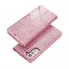 Husă Samsung Galaxy A02s Shining Case Book tip carte, Roz