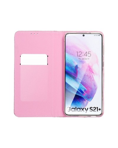 Husă Samsung Galaxy A02s Shining Case Book tip carte, Roz
